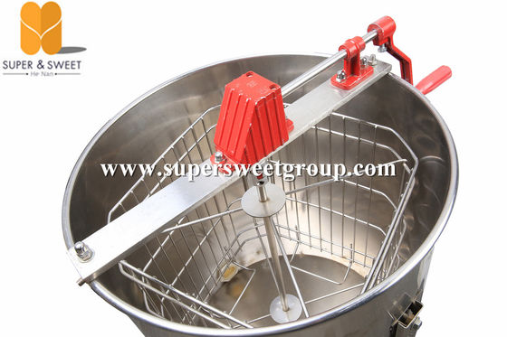 Manual 4 Frames Stainless Steel Honey Extractor With Honey Gate / Legs