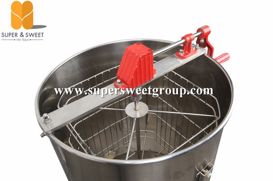 Manual 4 Frames Stainless Steel Honey Extractor With Honey Gate / Legs